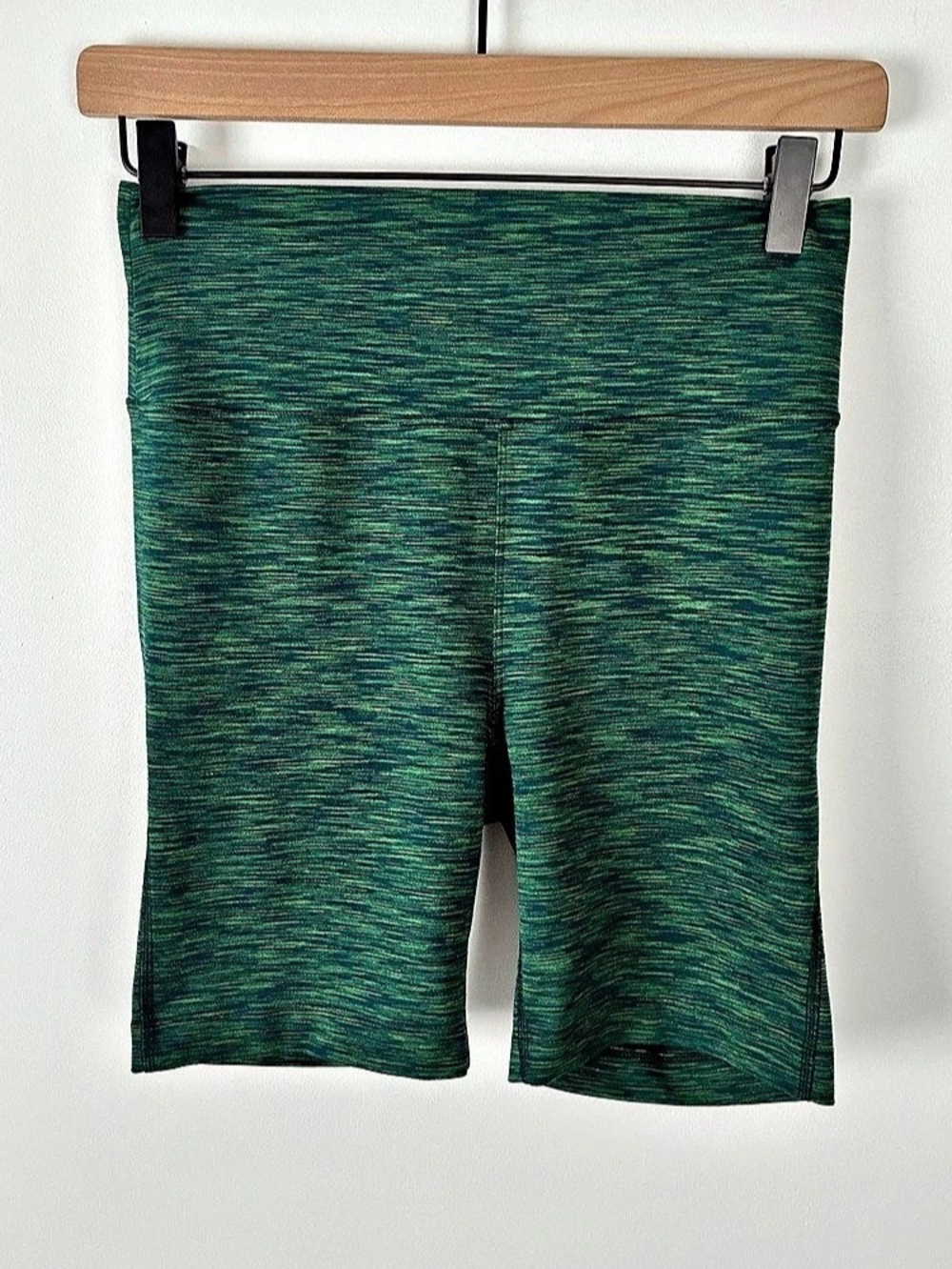 Outdoor Voices Heathered Green Biker Shorts Workout Athleisure S